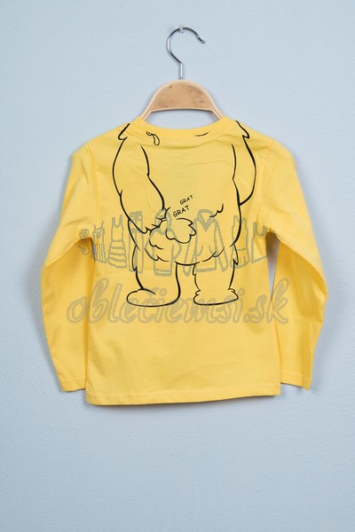 Tričko s medveďom žltá 2
